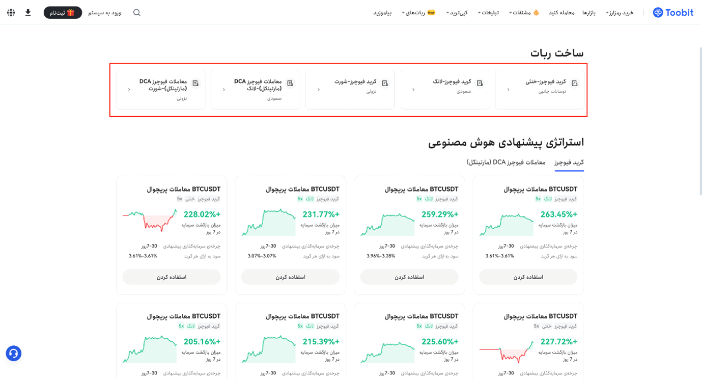 ربات Futures Grid توبیت